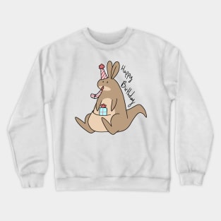 Happy Birthday Kangaroo Crewneck Sweatshirt